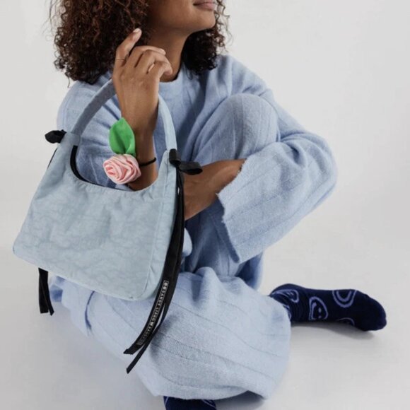 Baggu X Sandy Liang Mini Bow Bag in Powder Blue - Picture 1 of 7